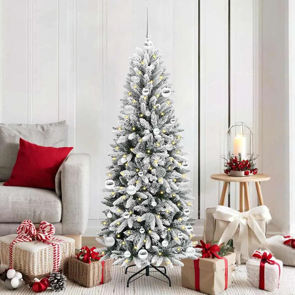 vidaXL Árvore de Natal Artificial com 150 LEDs Branco 150 cm