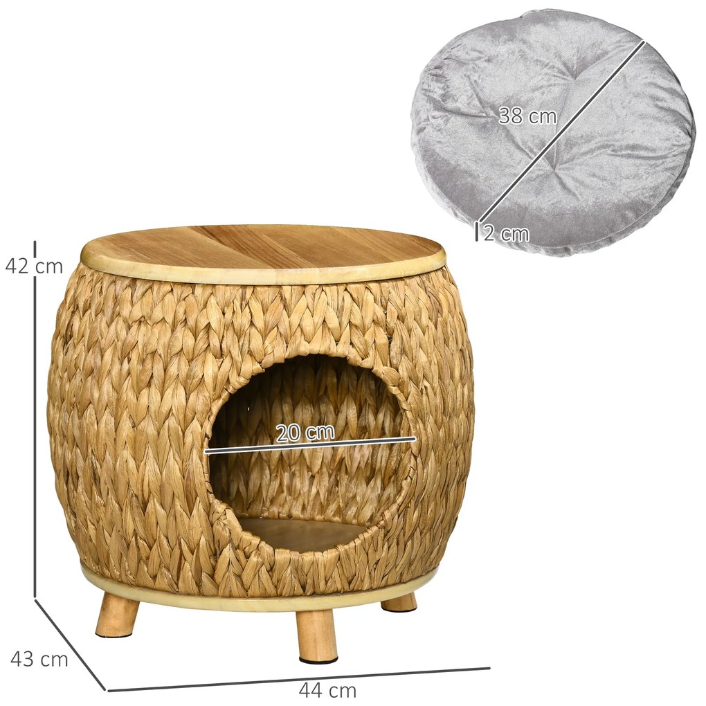 PawHut Caverna para Gatos Cama para Gatos com Almofada Lavável e Pés E