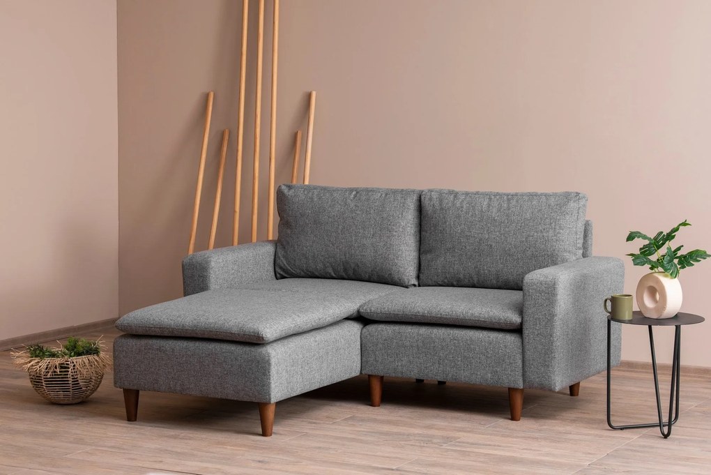 Sofá de Canto Lungo – Cinzento Claro – 180 cm