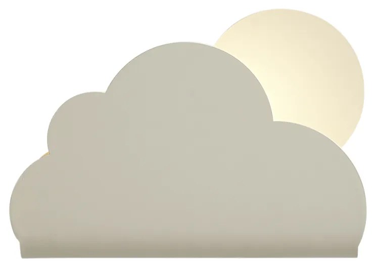 Candeeiro de parede infantil bege nuvem com sol - Cloudy