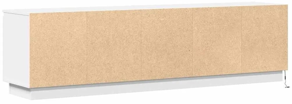 Estante de TV vidaXL com LED Branco 180x38x49 cm em Madeira Revestida