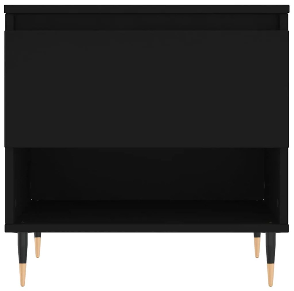 Mesas de centro 2 pcs 50x46x50 cm derivados de madeira preto