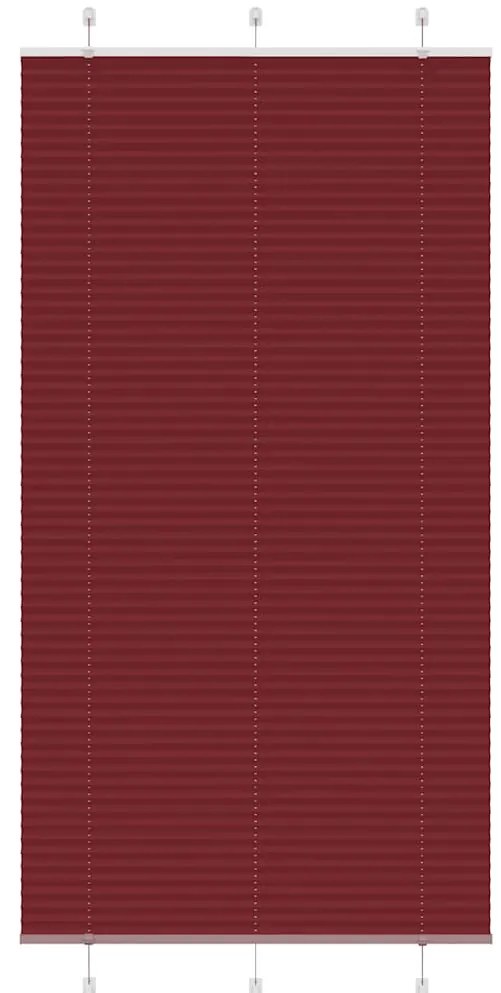 Plissado Cego Bordéus Vermelho 105x200 cm Largura Tecido