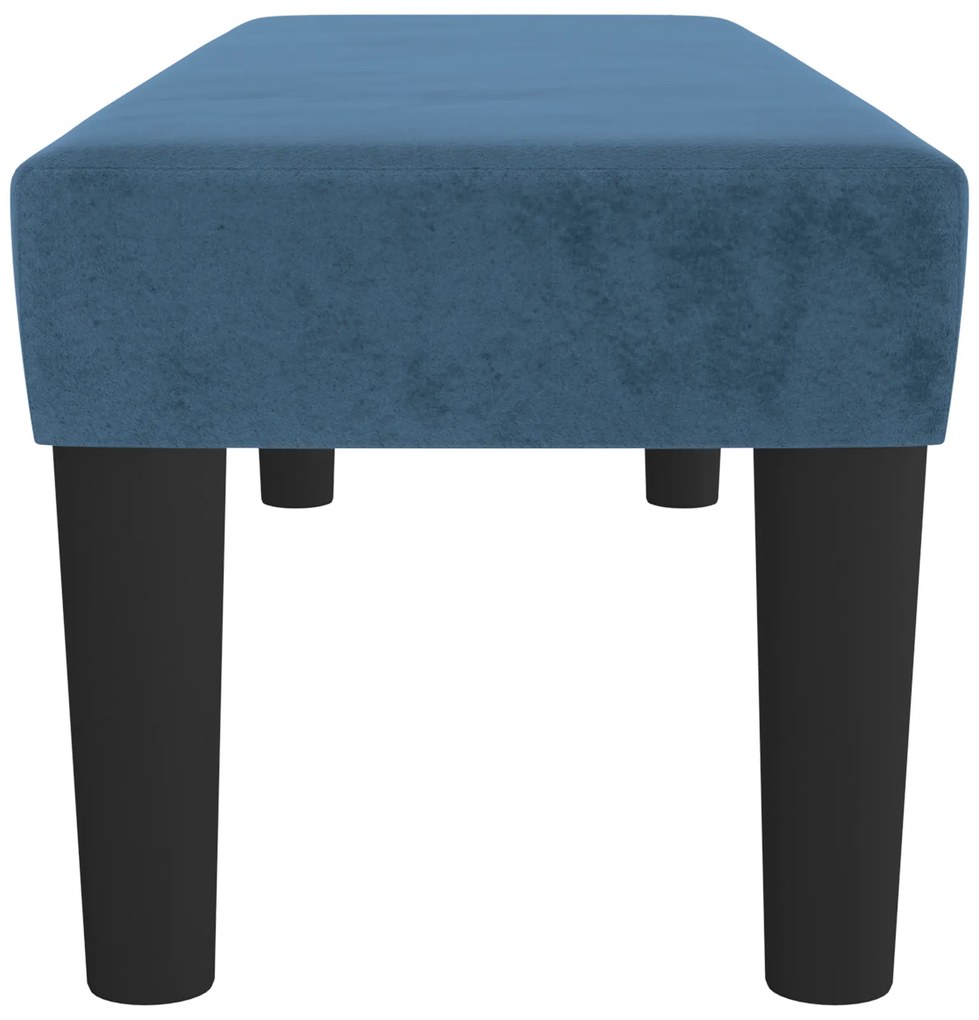 Banco vidaXL Cinza Claro 70x30x30 cm de Veludo Azul Escuro Madeira, Te