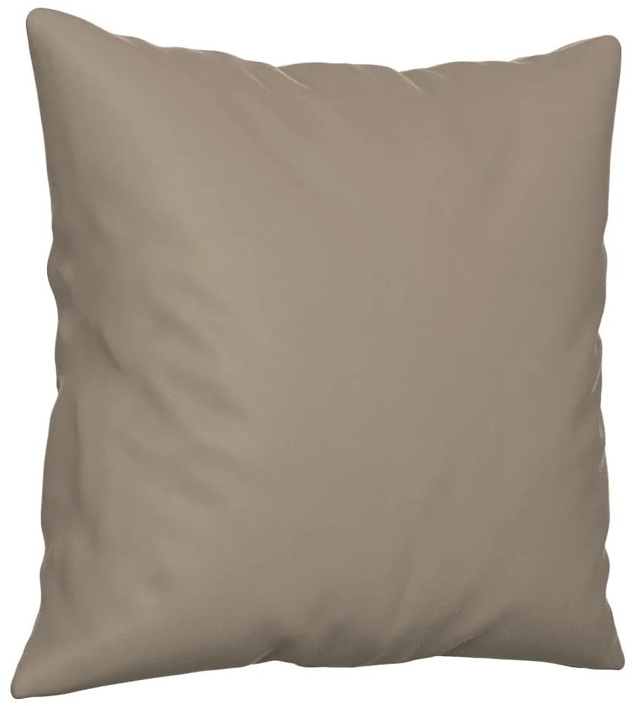 Sofá 2 lugares c/ almofadas 140 cm microfibra cinza-acastanhado