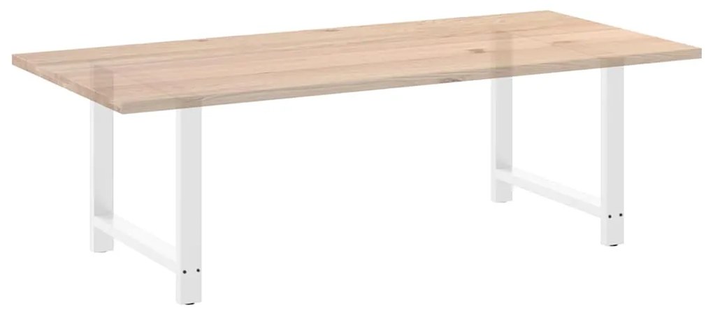 Pés para mesa de jantar , 2 peças, 100x (72-73) cm, branco, aço