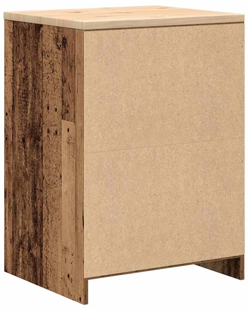 Armário de arrumação de garagem madeira velha 60x51x85 cm
