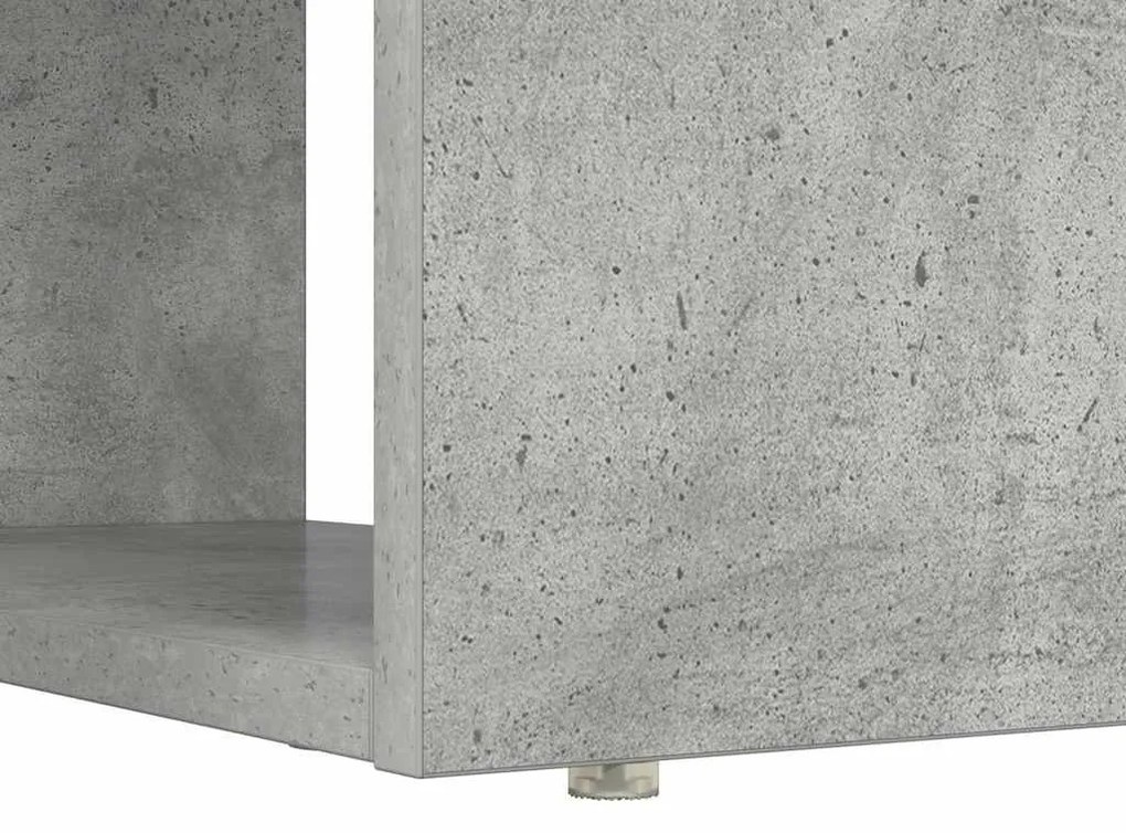 Secretária com Armazenamento Cinzento de Concreto 113x54x120 cm Madeir