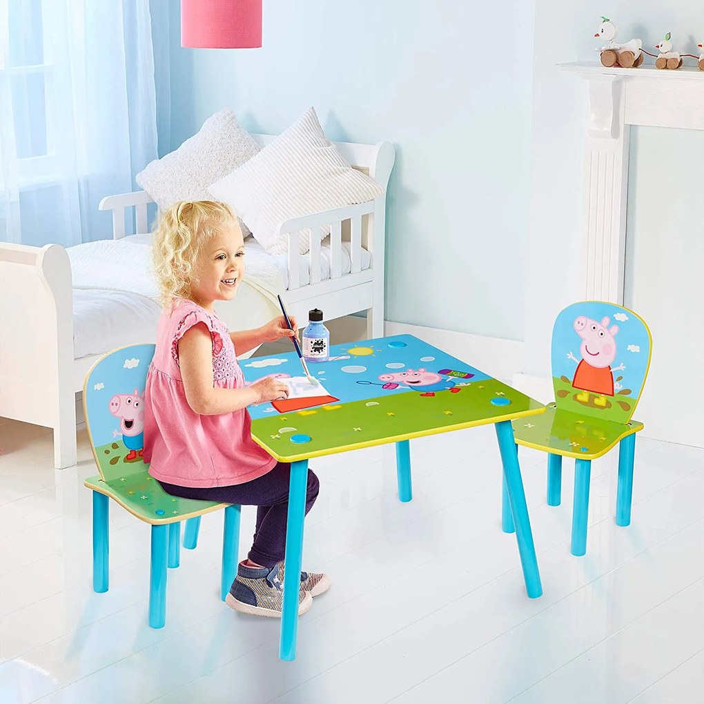 Conjunto Infantil de Mesa e Cadeiras PEPPA PIG