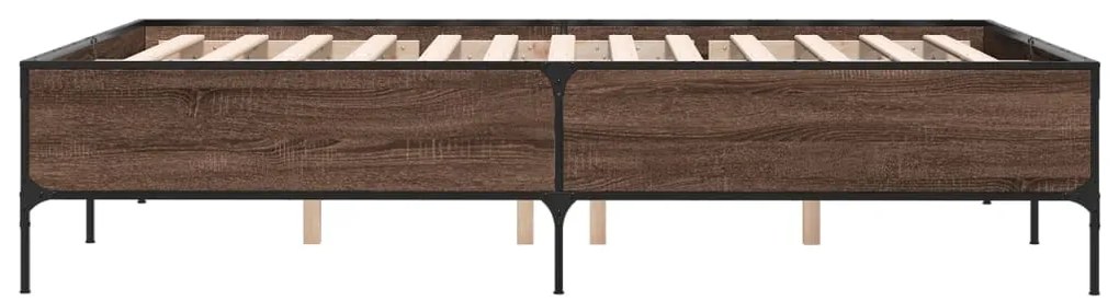 Estrutura de cama 150x200cm derivados madeira/metal