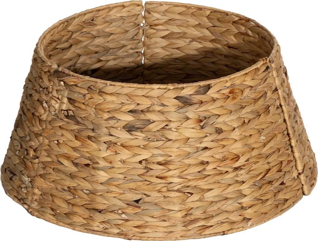 HOMCOM Base para Árvore de Natal 60 cm em Jacinto-de-Água Entrançado à Mão, Natural | Aosom Portugal