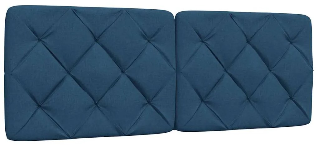 Cama com colchão 140x200 cm tecido azul