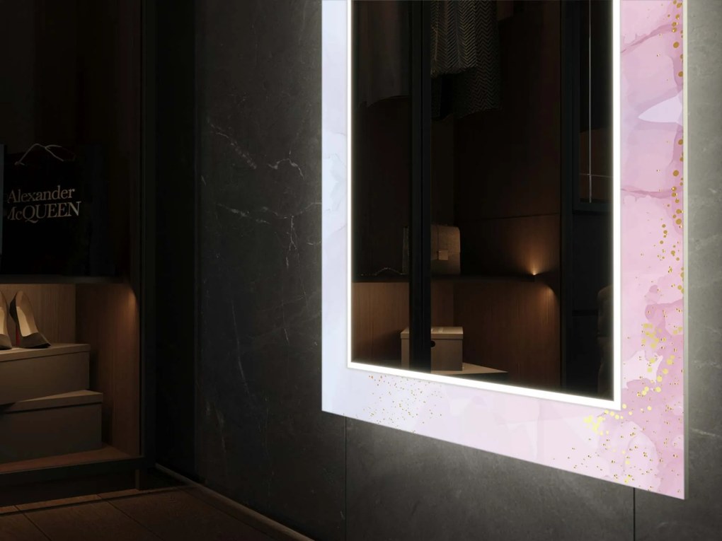 Espelho LED com decoração D8