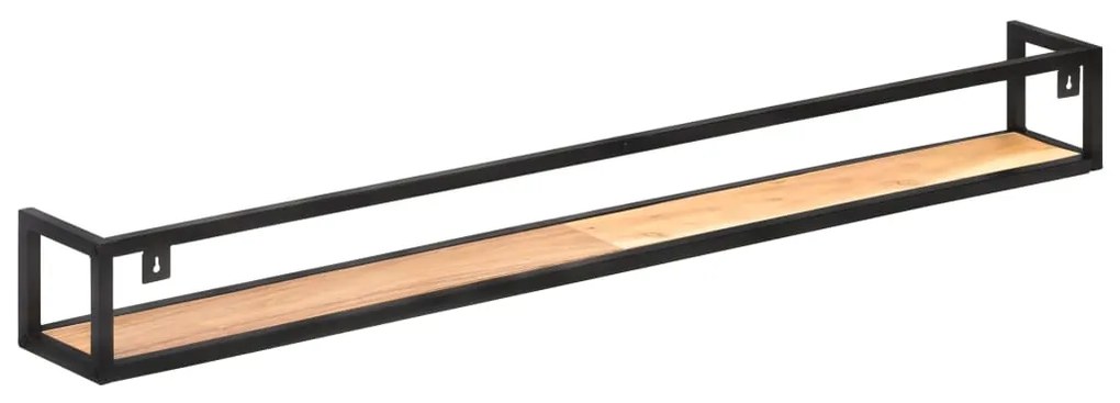 Prateleiras parede 2 pcs 160 cm madeira de acácia maciça