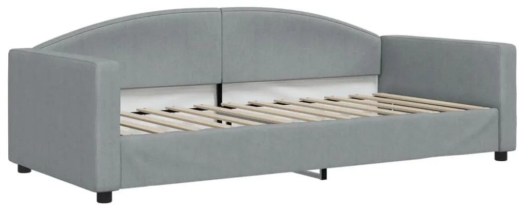 Sofá-cama c/ gavetão e gavetas 90x190 cm tecido cinzento-claro