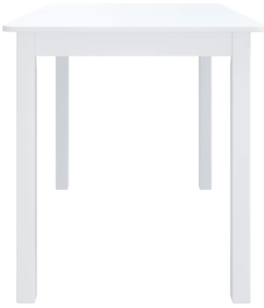 Mesa de jantar 114x71x75cm madeira de seringueira maciça branco