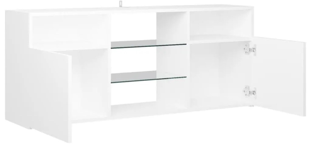 Móvel de TV Maze com Luzes LED de 120cm - Branco - Design Moderno