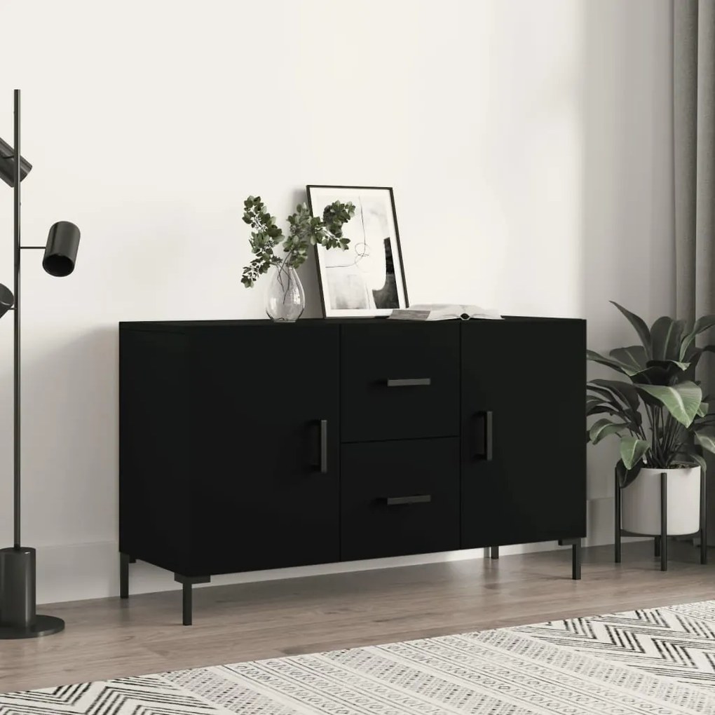 828173 vidaXL Aparador 100x36x60 cm derivados de madeira preto