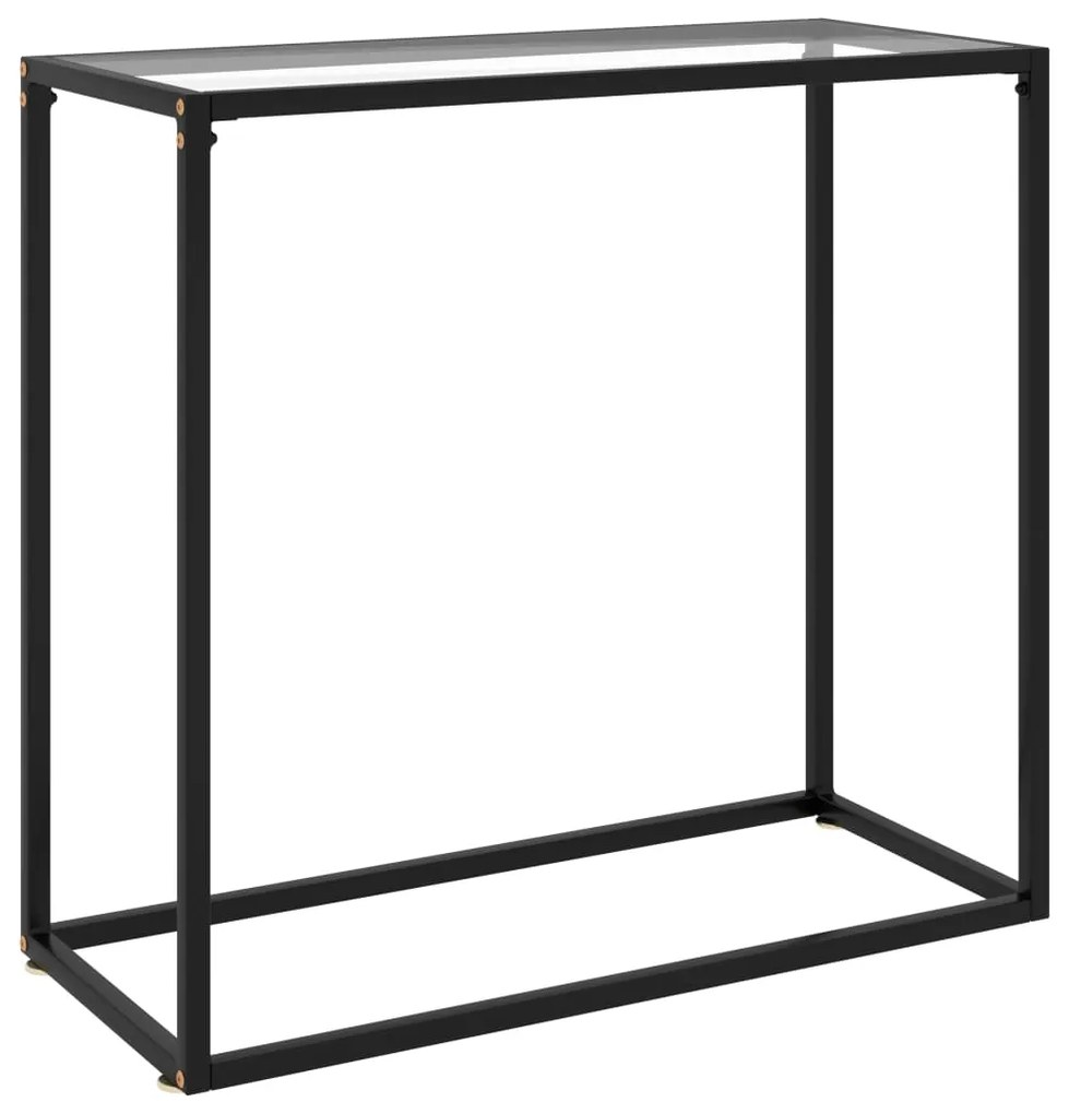 Mesa consola 80x35x75 cm vidro temperado transparente