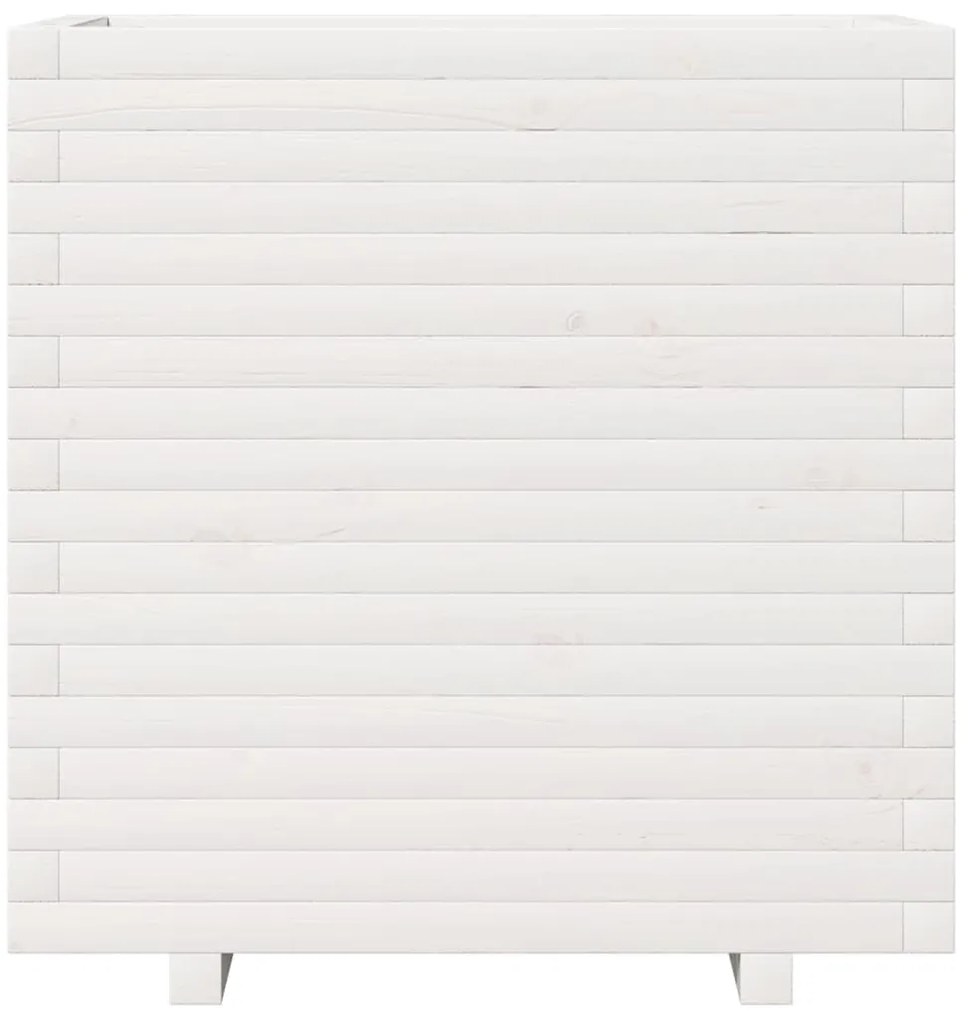 Vaso/floreira de jardim 70x40x72,5 cm pinho maciço branco