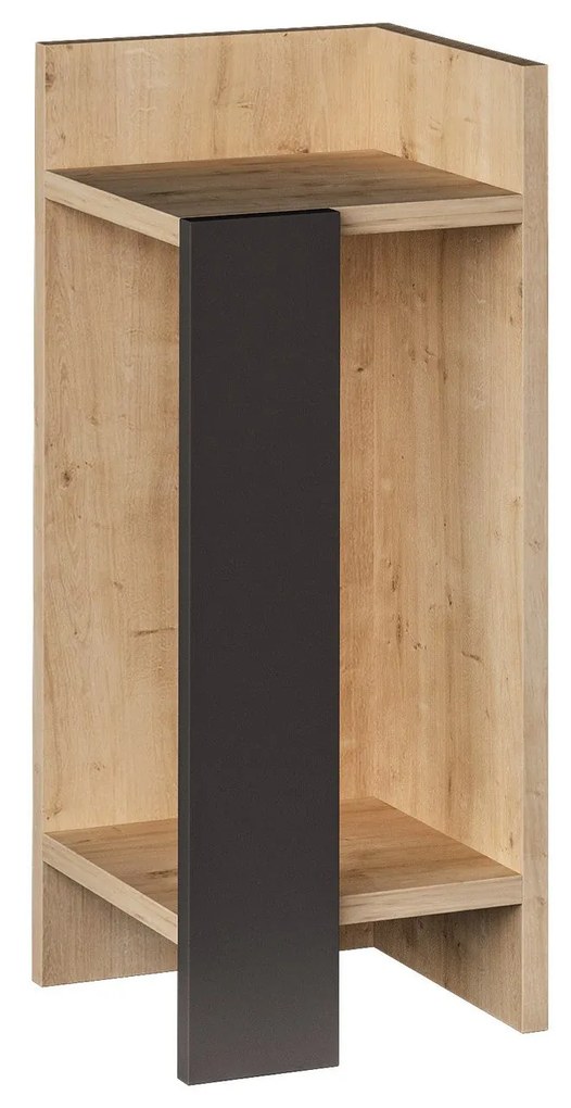 Mesa de Cabeceira Elos Right – Carvalho Antracite – 25x60x27 cm