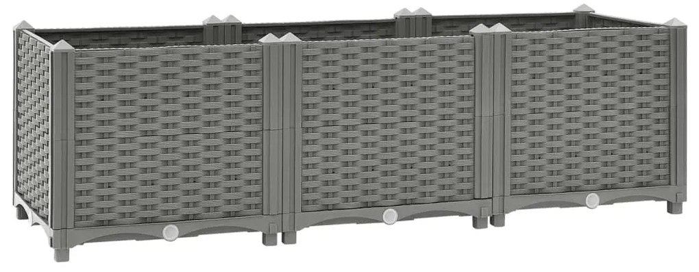 vidaXL Canteiro elevado 120x40x38 cm polipropileno