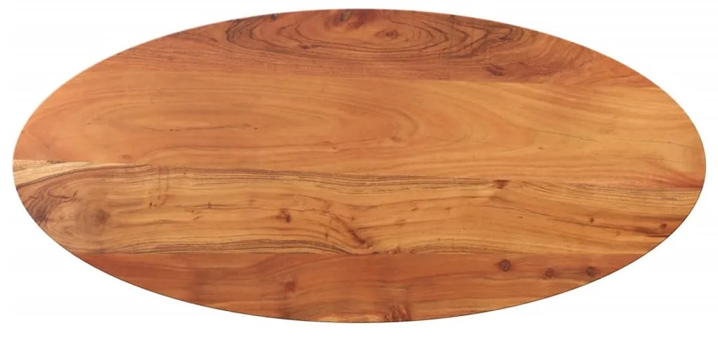 vidaXL Tampo de mesa oval 120x50x3,8 cm madeira de acácia maciça