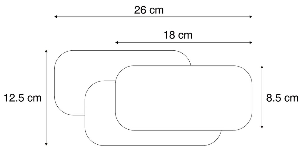 Candeeiro de Parede Moderno Latão Incl. LED Regulável em 3 Níveis - Dias Moderno