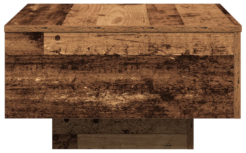 Mesa de Café , Madeira Antiga, 55x55x31 cm, Madeira Engenheirada