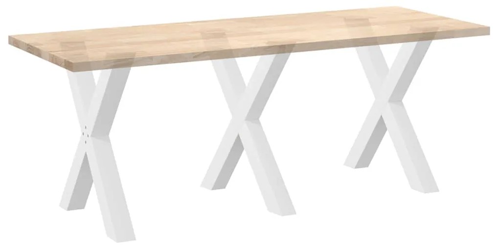 Pés para mesa de jantar em formato de X, 3 peças, branco, 70x(72-73) c