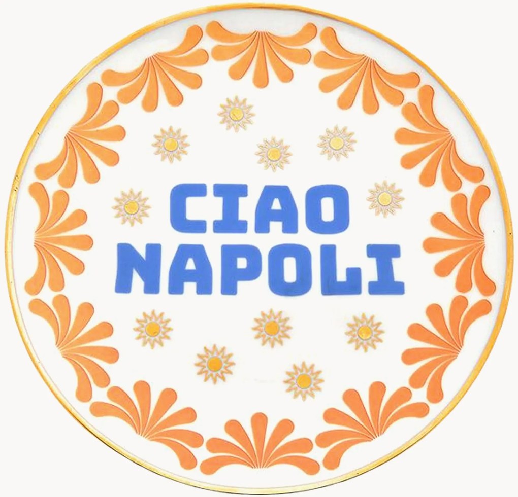 Prato de sobremesa em porcelana Napoli