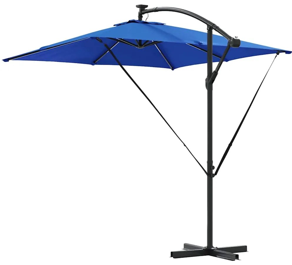 Guarda-sol de Bananeira Cantilever Azul 249 x 249 x 250 cm