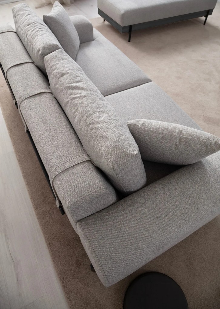 Sofá de 3 Lugares Eti – Cinzento – 220 cm x 98 cm x 78 cm