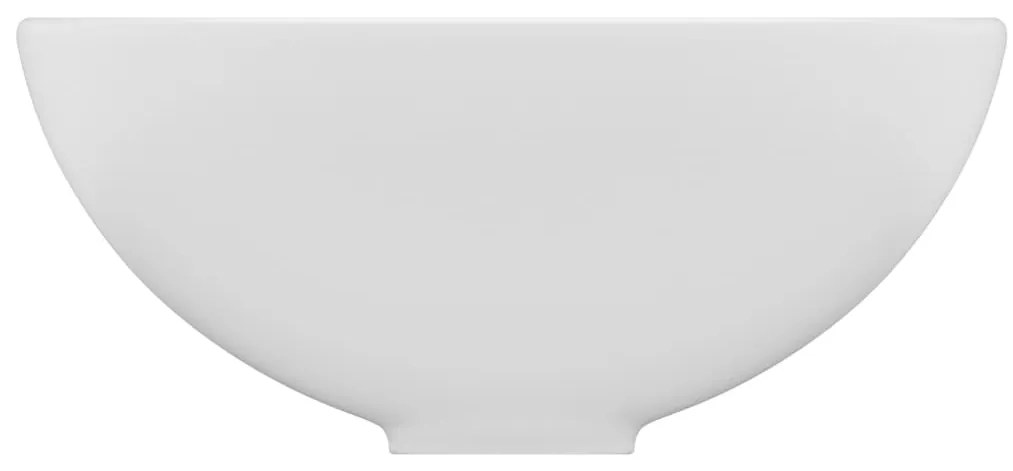 Lavatório WC luxuoso redondo 32,5x14cm cerâmica branco mate