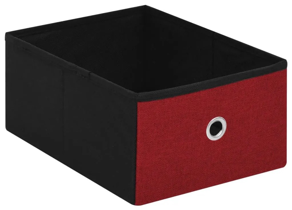 Banco arrumação dobrável 76x38x38 cm linho falso vermelho-tinto