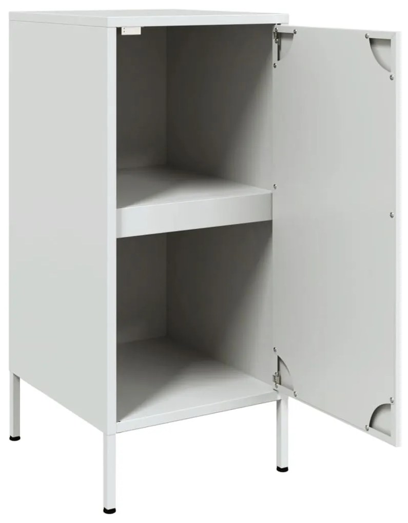 Aparadores 2 pcs 36x39x79 cm aço branco