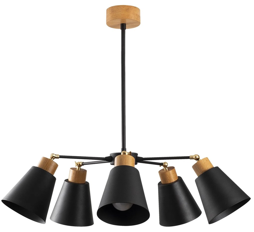 Candeeiro Suspenso Manavgat – Preto – Diâmetro 58 cm, Altura 68 cm