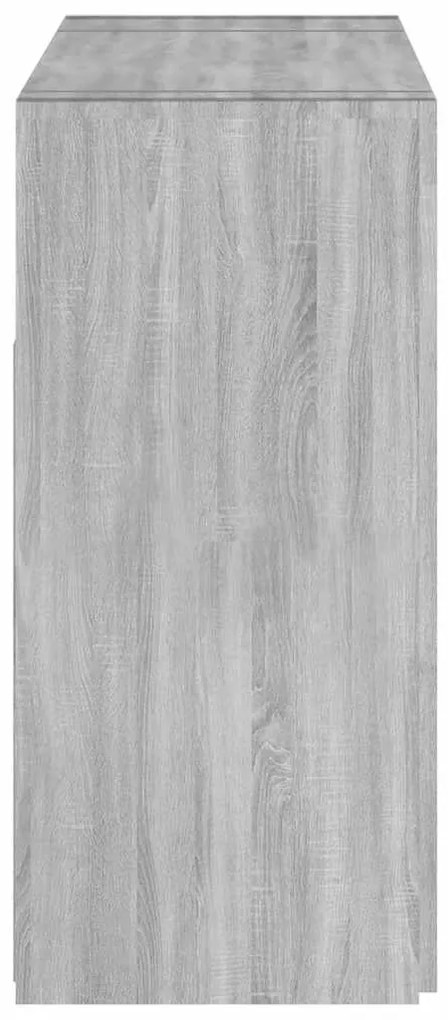 Aparador com luzes LED 115,5x30x75 cm sonoma cinza