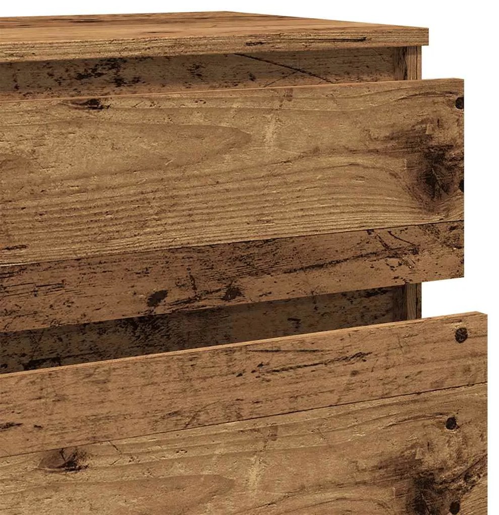 Cómoda com 5 Gavetas - 60x36x103 cm - derivados madeira - madeira velh