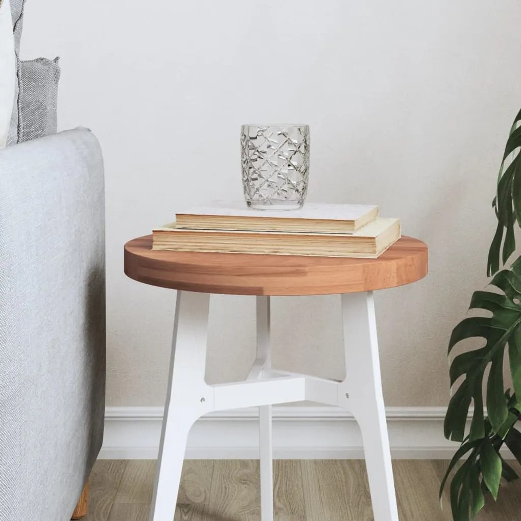 vidaXL Tampo de mesa redondo Ø30x2,5 cm madeira de faia maciça