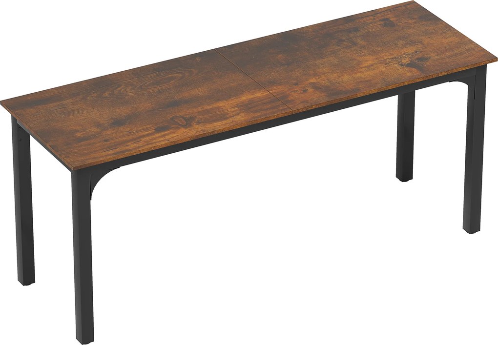HOMCOM Mesa de escritório, Mesa para computador, design rústico, muito espaço, aglomerado, castanho | Aosom Portugal