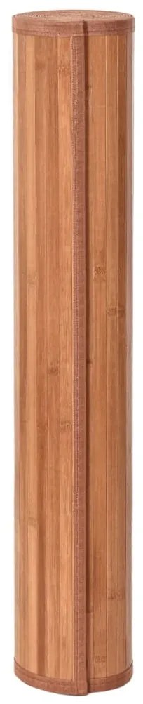 Tapete retangular 100x1000 cm bambu castanho
