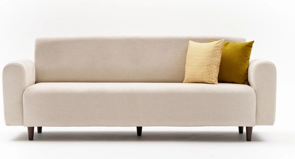 Sofá de 3 Lugares Noya – Creme – 220x87x70 cm