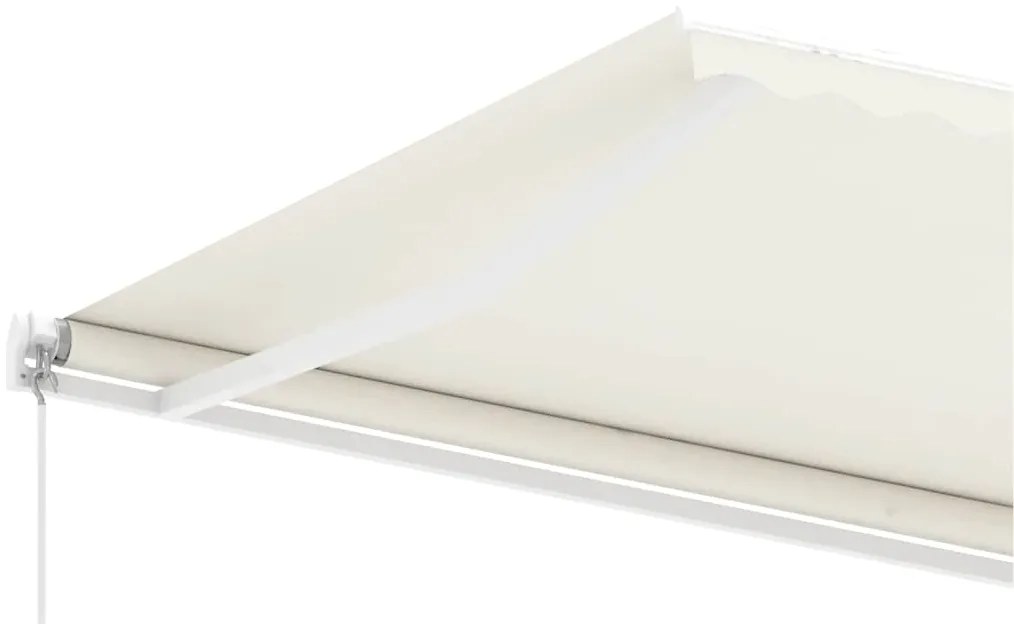 Toldo retrátil manual independente 600x300 cm cor creme