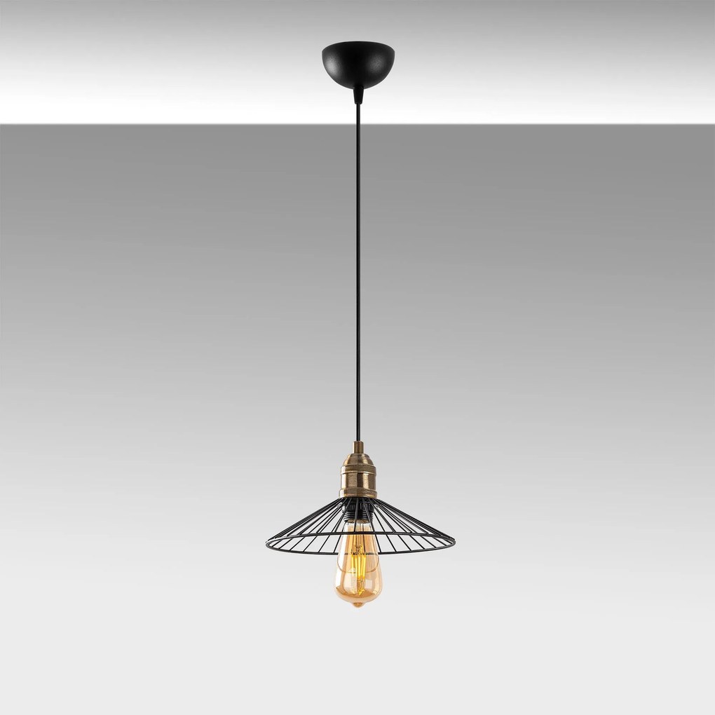 Candeeiro de Teto Kila – Preto Antigo – 25 x 25 x 24-114 cm