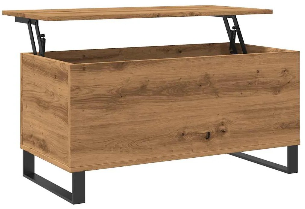 Mesa centro 90x44,5x45 cm derivados madeira carvalho artisiano