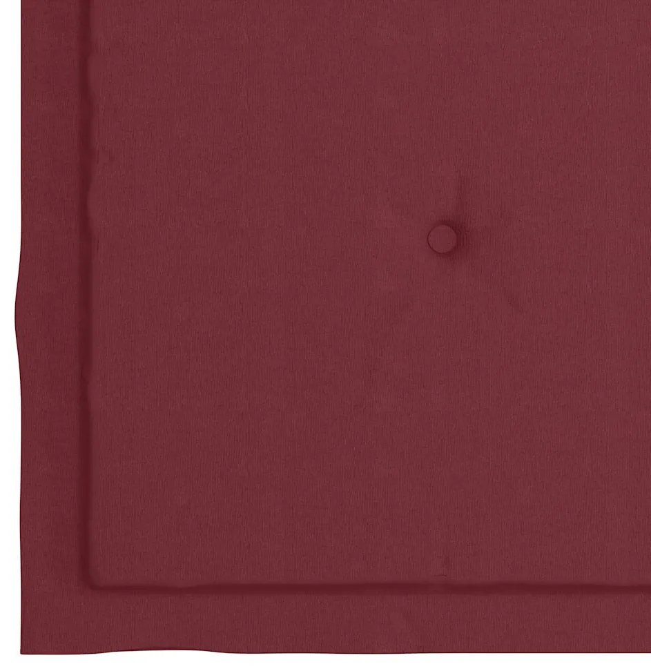 3 pcs conj. jantar dobrável exterior c/ almofadão teca maciça