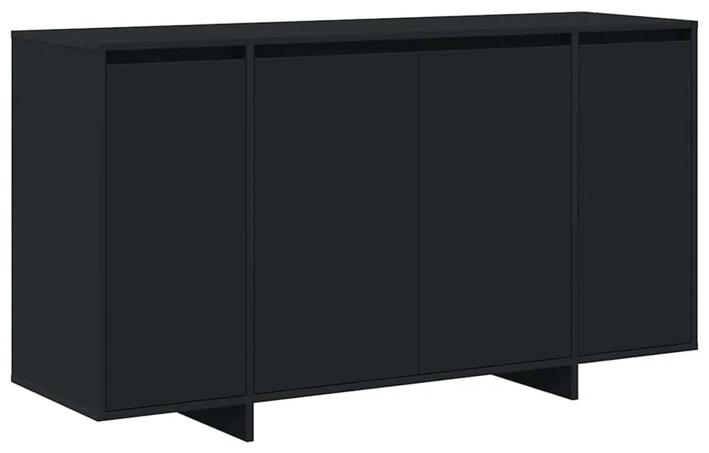 Buffet Preto Preto Madeira Engenheirada 135 x 41 x 75 cm