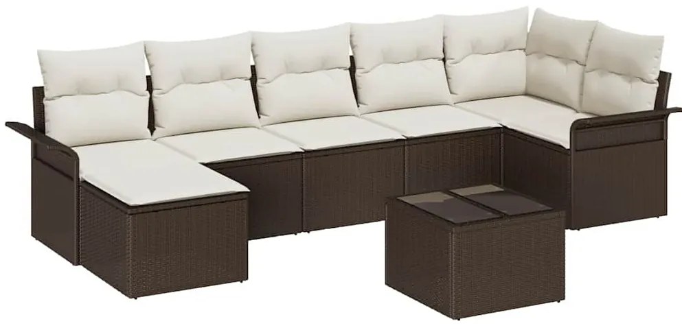 Conjunto de Sofás de Jardim vidaXL de 7 Peças com Almofadas Cinza de P