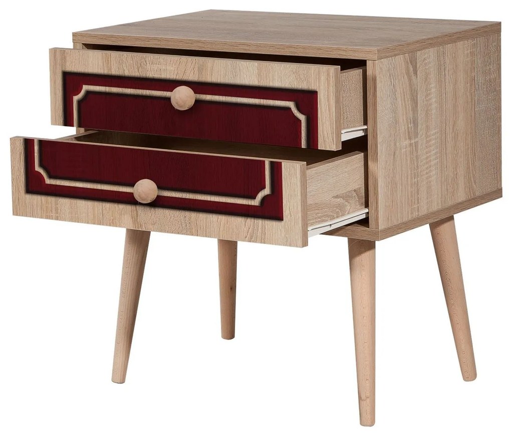 Mesa de Cabeceira Two – Carvalho Sonoma – 60x61x40 cm